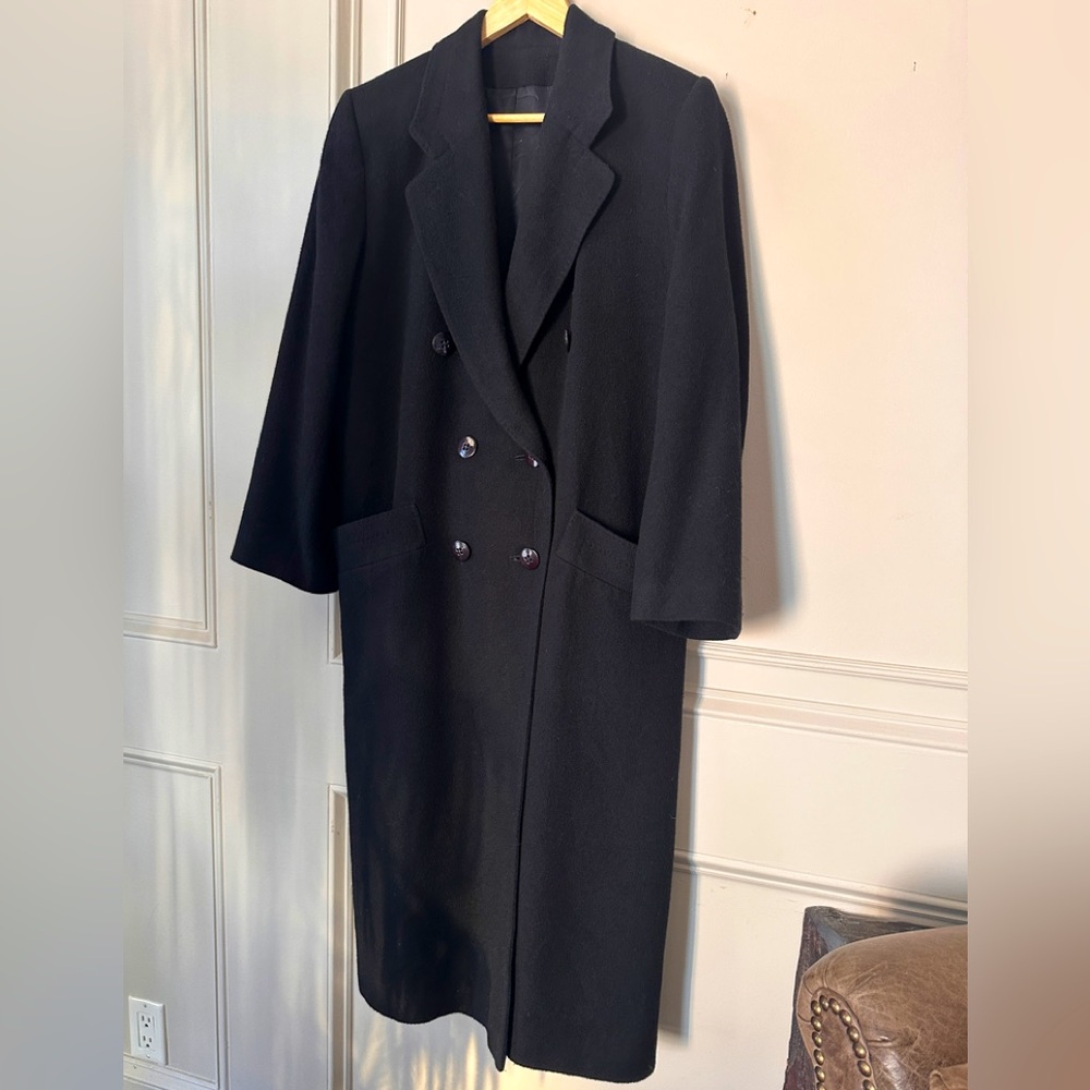 Camel Hair Maxi Double Breast Coat Sz Medium